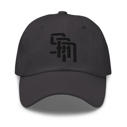 "SAN" Classic Dad Hat | Yupoong 6245CM | E Luna Brand ESSENTIAL Duocrest 2 Black Thread Logos: Front & Left