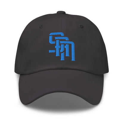 "SAN" Classic Dad Hat | Yupoong 6245CM | E Luna Brand ESSENTIAL Duocrest 2 Aqua/Teal Thread Logos: Front & Left