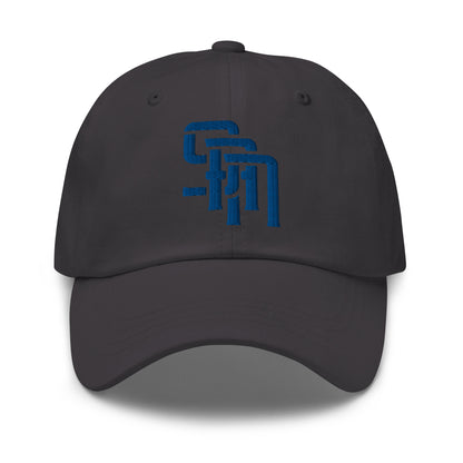"SAN" Classic Dad Hat | Yupoong 6245CM | E Luna Brand ESSENTIAL Duocrest 2 Royal Thread Logos: Front & Left