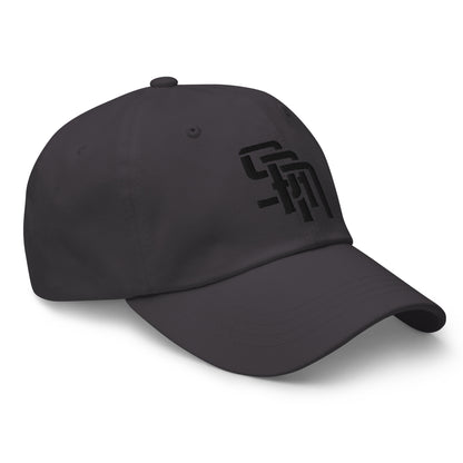 "SAN" Classic Dad Hat | Yupoong 6245CM | E Luna Brand ESSENTIAL Duocrest 2 Black Thread Logos: Front & Left
