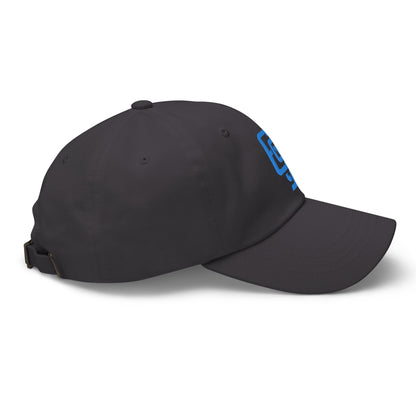 "619" Classic Dad Hat | Yupoong 6245CM | E Luna Brand ESSENTIAL Duocrest 2 Aqua/Teal Thread Logos: Front & Left