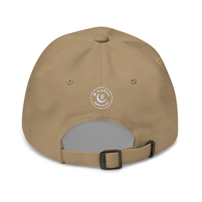 "DGO" Classic Dad Hat | Yupoong 6245CM | E Luna SELECT Tricrest 3 White Thread Front, Left Side & Back Logos