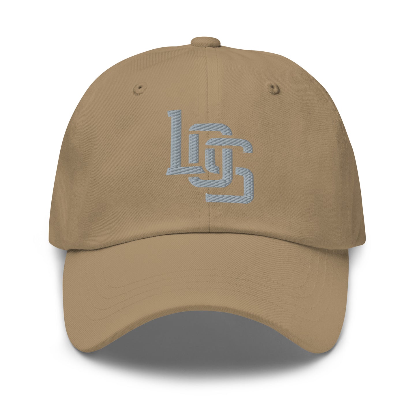 "LOS" Classic Dad Hat | Yupoong 6245CM | E Luna SELECT Tricrest 3 Grey Thread Front, Left Side & Back Logos