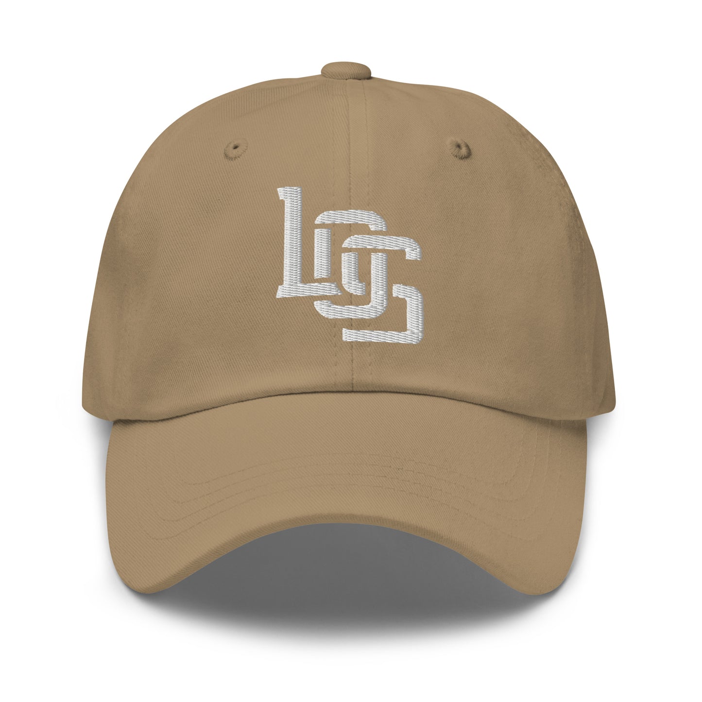 "LOS" Classic Dad Hat | Yupoong 6245CM | E Luna SELECT Tricrest 3 White Thread Front, Left Side & Back Logos