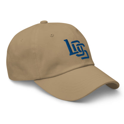 "LOS" Classic Dad Hat | Yupoong 6245CM | E Luna SELECT Tricrest 3 Royal Thread Front, Left Side & Back Logos