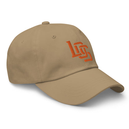 "LOS" Classic Dad Hat | E Luna Brand ESSENTIAL | 2 Orange Thread Logos