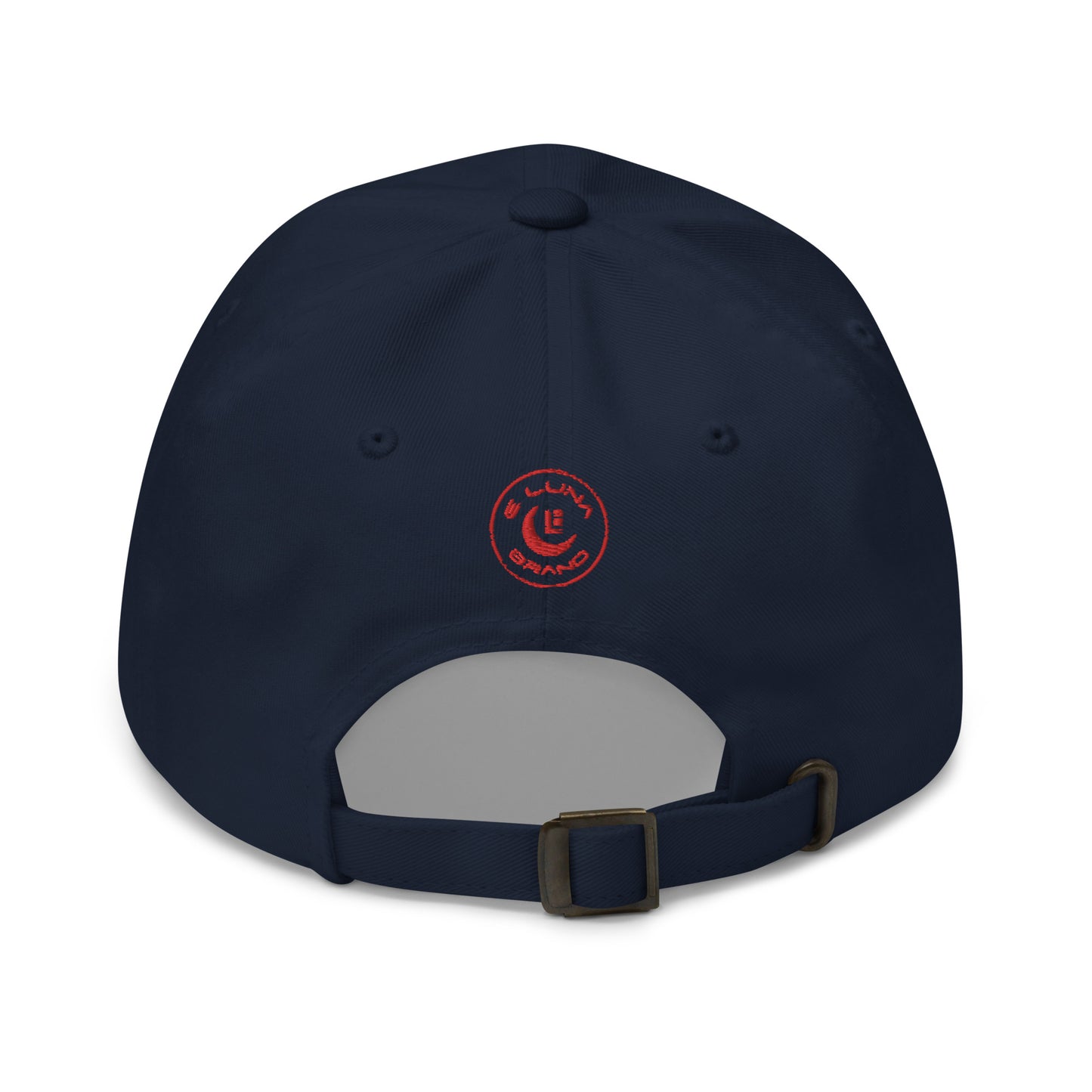 "619" Classic Dad Hat | Yupoong 6245CM | E Luna SELECT Tricrest 3 Red Thread Front, Left Side & Back Logos