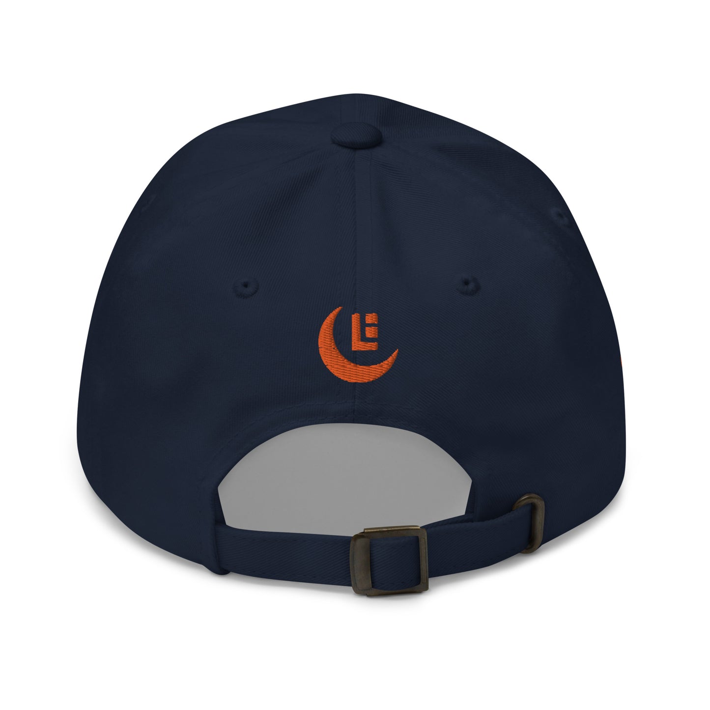 "SAN" Classic Dad Hat | Yupoong 6245CM | E Luna Brand PREMIUM Quadcrest 4 Orange Thread Logos: Front, Left, Right Signature & Back [3D Puff Edition]