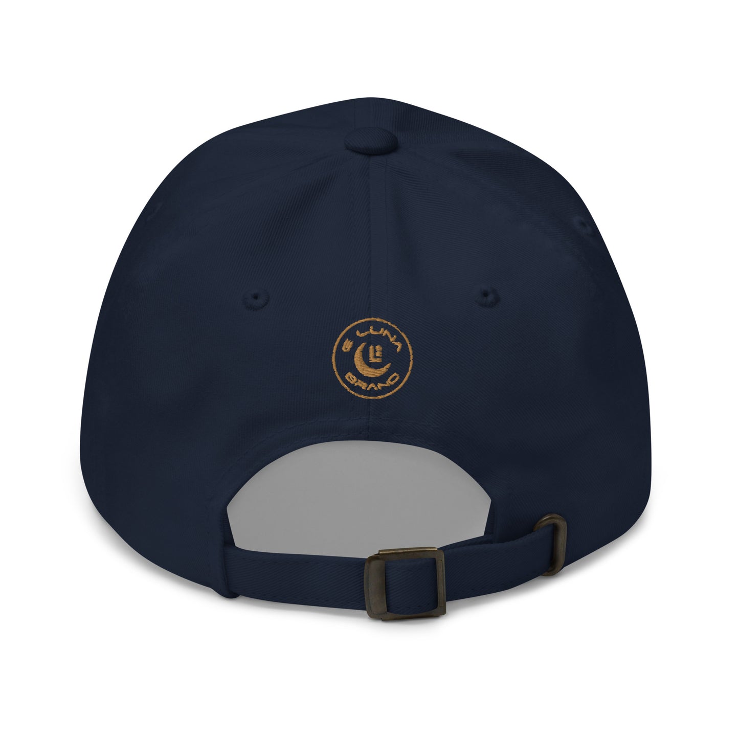 "SAN" Classic Dad Hat | Yupoong 6245CM | E Luna Brand SELECT Tricrest 3 Old Gold Thread Logos: Front, Left & Back [3D Puff Edition]