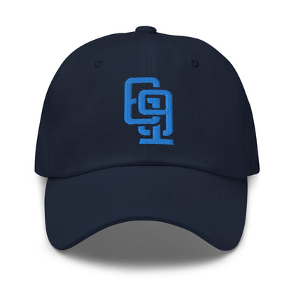 "619" Classic Dad Hat | Yupoong 6245CM | E Luna Brand ESSENTIAL Duocrest 2 Aqua/Teal Thread Logos: Front & Left