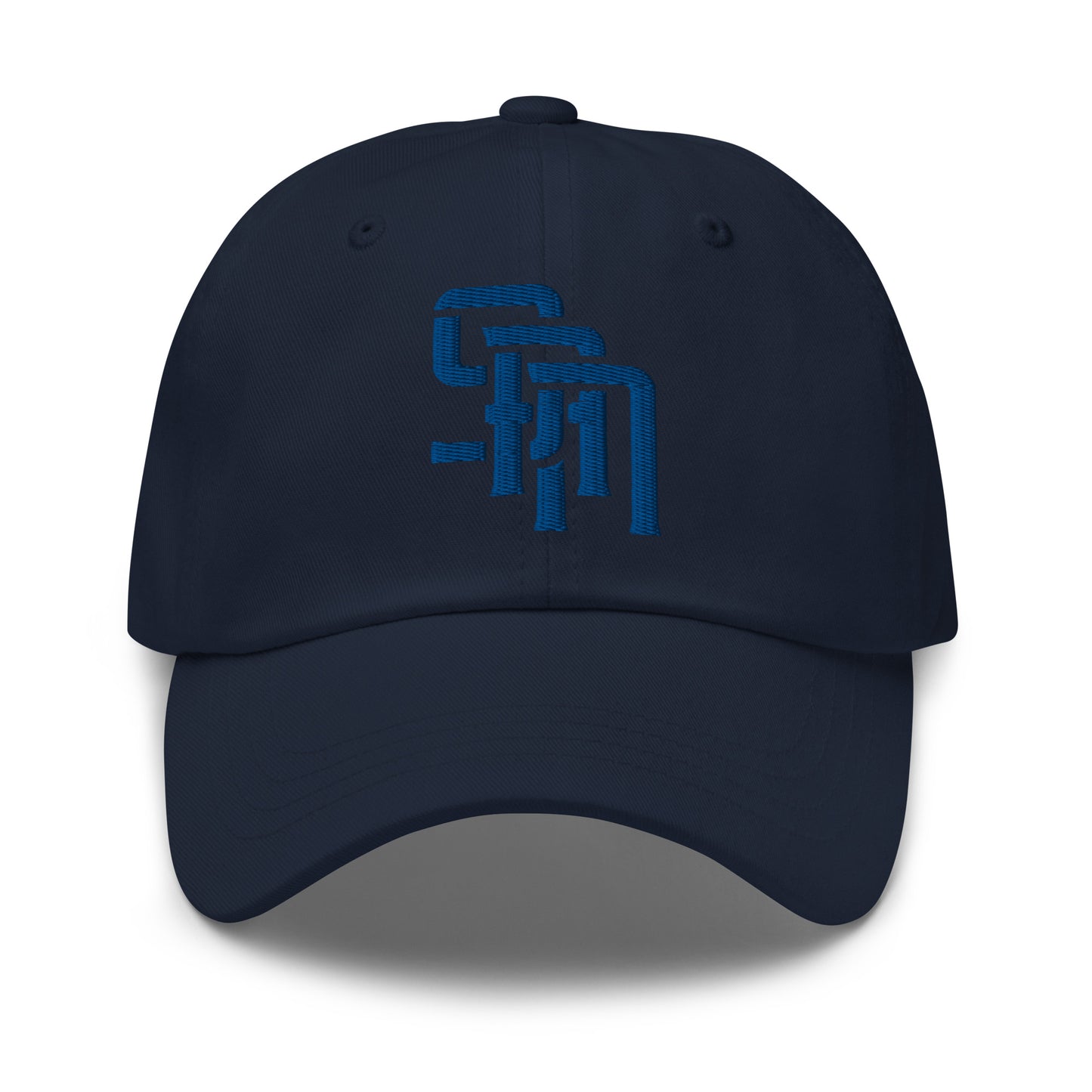 "SAN" Classic Dad Hat | Yupoong 6245CM | E Luna Brand ESSENTIAL Duocrest 2 Royal Thread Logos: Front & Left