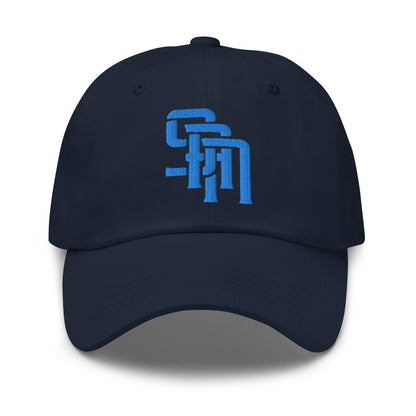 "SAN" Classic Dad Hat | Yupoong 6245CM | E Luna Brand Brand SELECT Tricrest 3 Aqua/Teal Thread Logos: Front, Left & Back [3D Puff Edition]