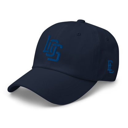 "LOS" Classic Dad Hat | Yupoong 6245CM | E Luna SELECT Tricrest 3 Royal Thread Front, Left Side & Back Logos