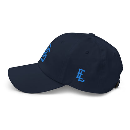 "LOS" Classic Dad Hat | E Luna Brand ESSENTIAL | 2 Aqua/Teal Thread Logos