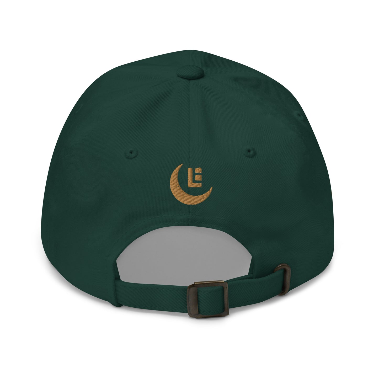 "SAN" Classic Dad Hat | Yupoong 6245CM | E Luna Brand PREMIUM Quadcrest 4 Old Gold Thread Logos: Front, Left, Right Signature & Back [3D Puff Edition]