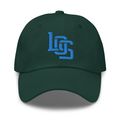 "LOS" Classic Dad Hat | E Luna Brand ESSENTIAL | 2 Aqua/Teal Thread Logos