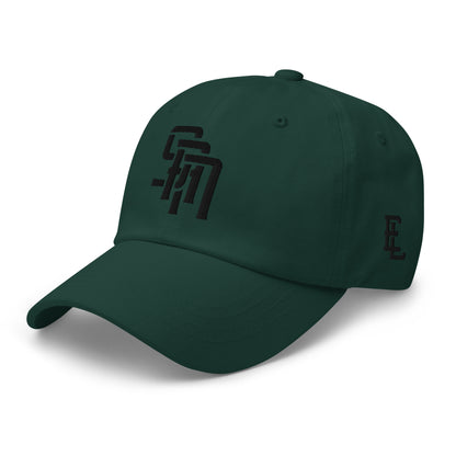 "SAN" Classic Dad Hat | Yupoong 6245CM | E Luna Brand ESSENTIAL Duocrest 2 Black Thread Logos: Front & Left