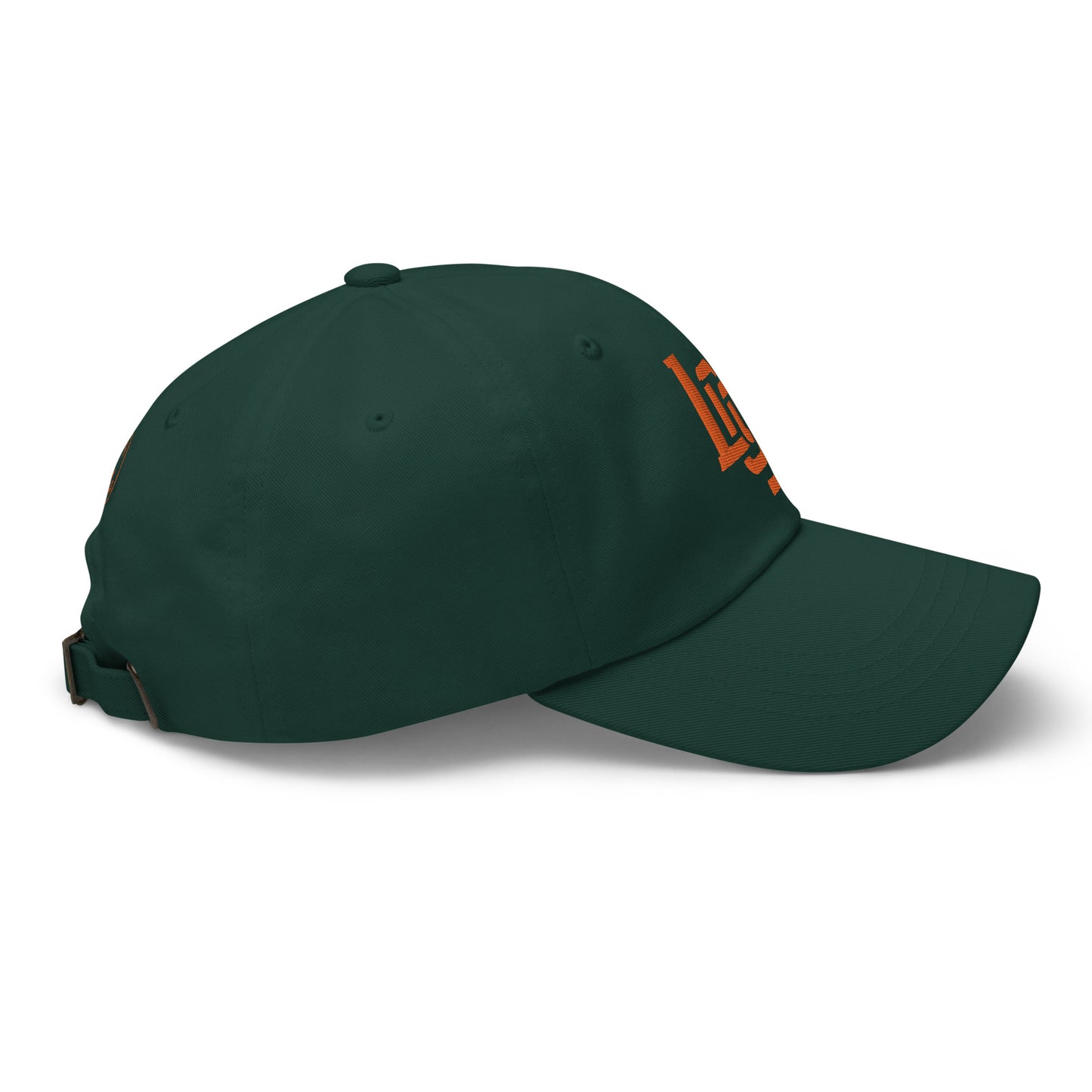 "LOS" Classic Dad Hat | Yupoong 6245CM | E Luna SELECT Tricrest 3 Orange Thread Front, Left Side & Back Logos