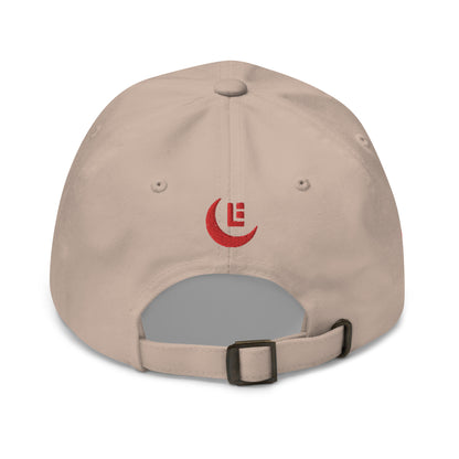 "SAN" Classic Dad Hat | Yupoong 6245CM | E Luna Brand PREMIUM Quadcrest 4 Red Thread Logos: Front, Left, Right Signature & Back [3D Puff Edition]