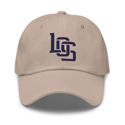 "LOS" Classic Dad Hat | Yupoong 6245CM | E Luna SELECT Tricrest 3 Navy Thread Front, Left Side & Back Logos