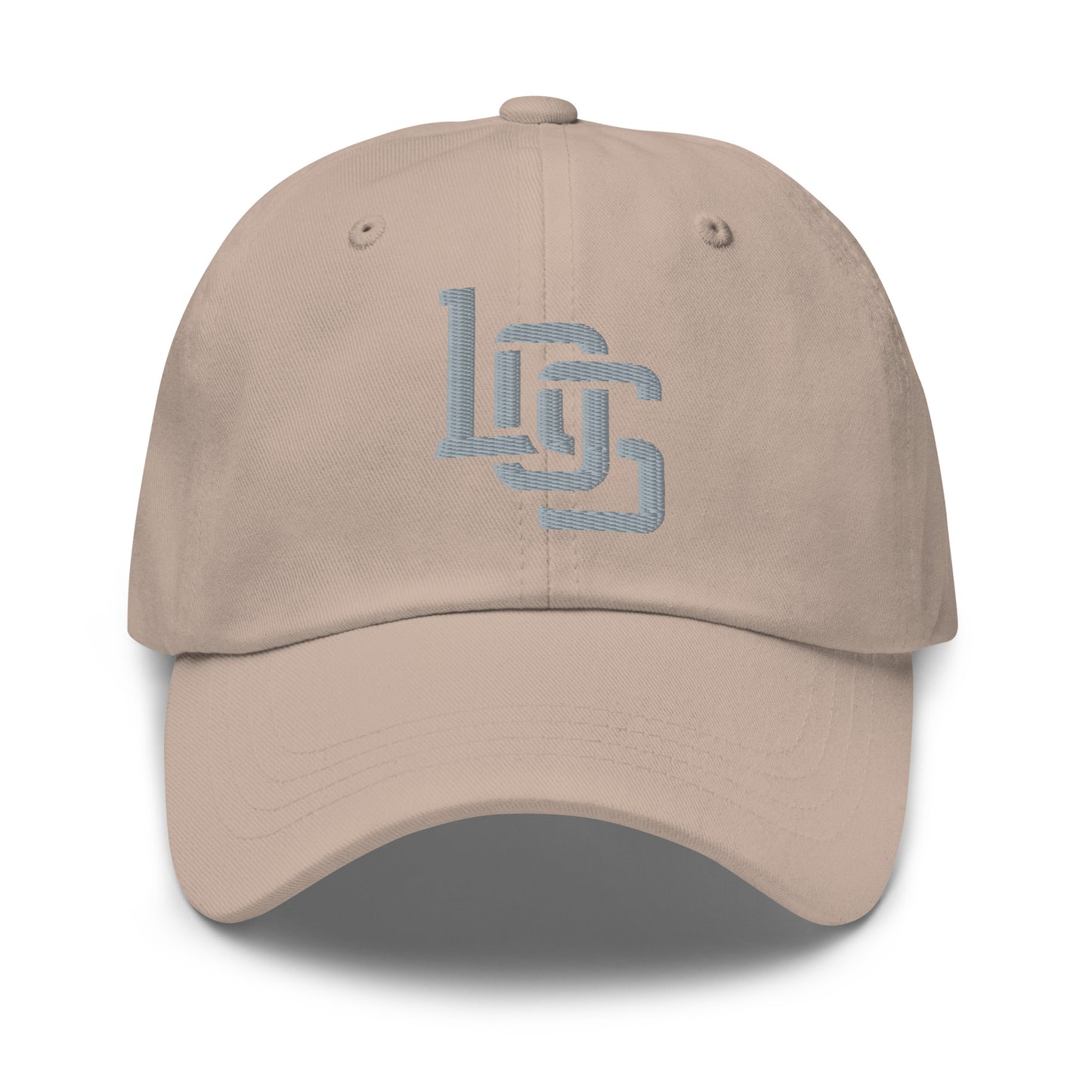 "LOS" Classic Dad Hat | Yupoong 6245CM | E Luna ESSENTIAL Duocrest 2 Grey Thread Front & Left Side Logos