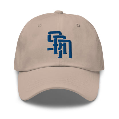 "SAN" Classic Dad Hat | Yupoong 6245CM | E Luna Brand PREMIUM Quadcrest 4 Royal Thread Logos: Front, Left, Right Signature & Back [3D Puff Edition]