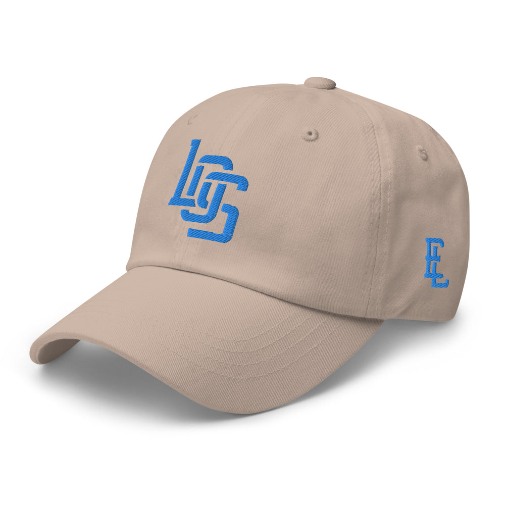 "LOS" Classic Dad Hat | E Luna Brand ESSENTIAL | 2 Aqua/Teal Thread Logos