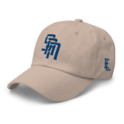 "SAN" Classic Dad Hat | Yupoong 6245CM | E Luna Brand PREMIUM Quadcrest 4 Royal Thread Logos: Front, Left, Right Signature & Back [3D Puff Edition]