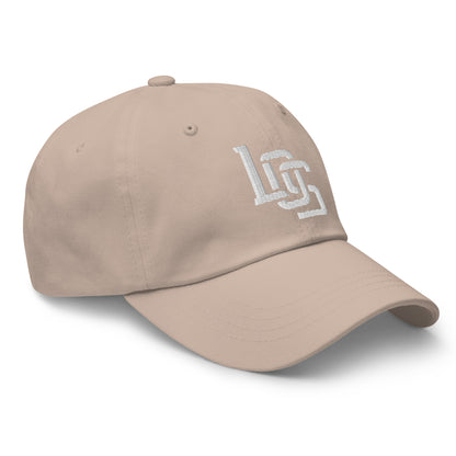 "LOS" Classic Dad Hat | Yupoong 6245CM | E Luna SELECT Tricrest 3 White Thread Front, Left Side & Back Logos