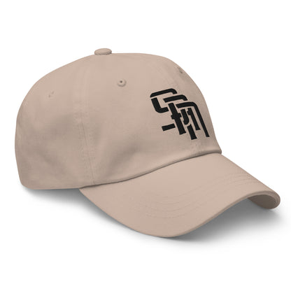 "SAN" Classic Dad Hat | Yupoong 6245CM | E Luna Brand ESSENTIAL Duocrest 2 Black Thread Logos: Front & Left