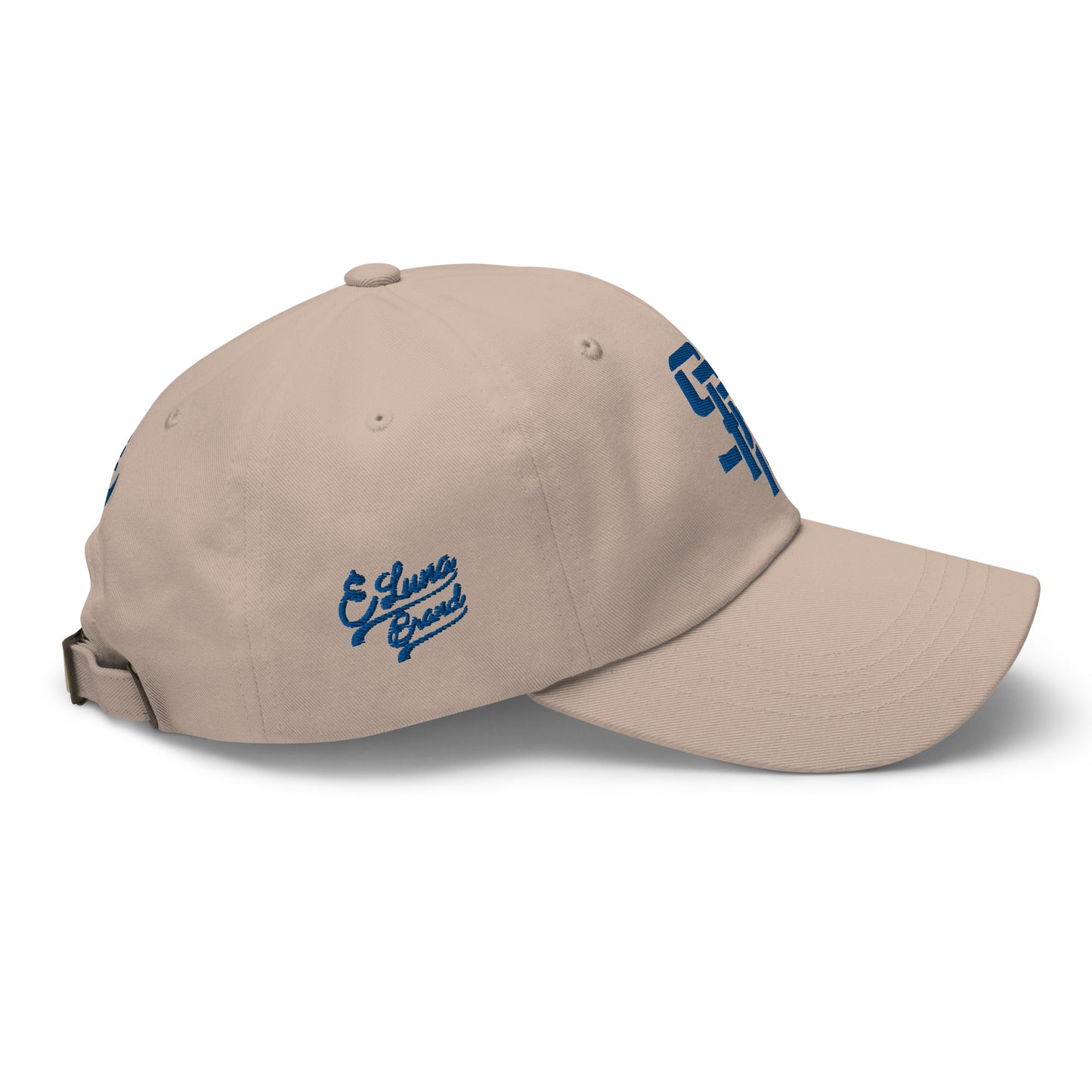 "SAN" Classic Dad Hat | Yupoong 6245CM | E Luna Brand PREMIUM Quadcrest 4 Royal Thread Logos: Front, Left, Right Signature & Back [3D Puff Edition]