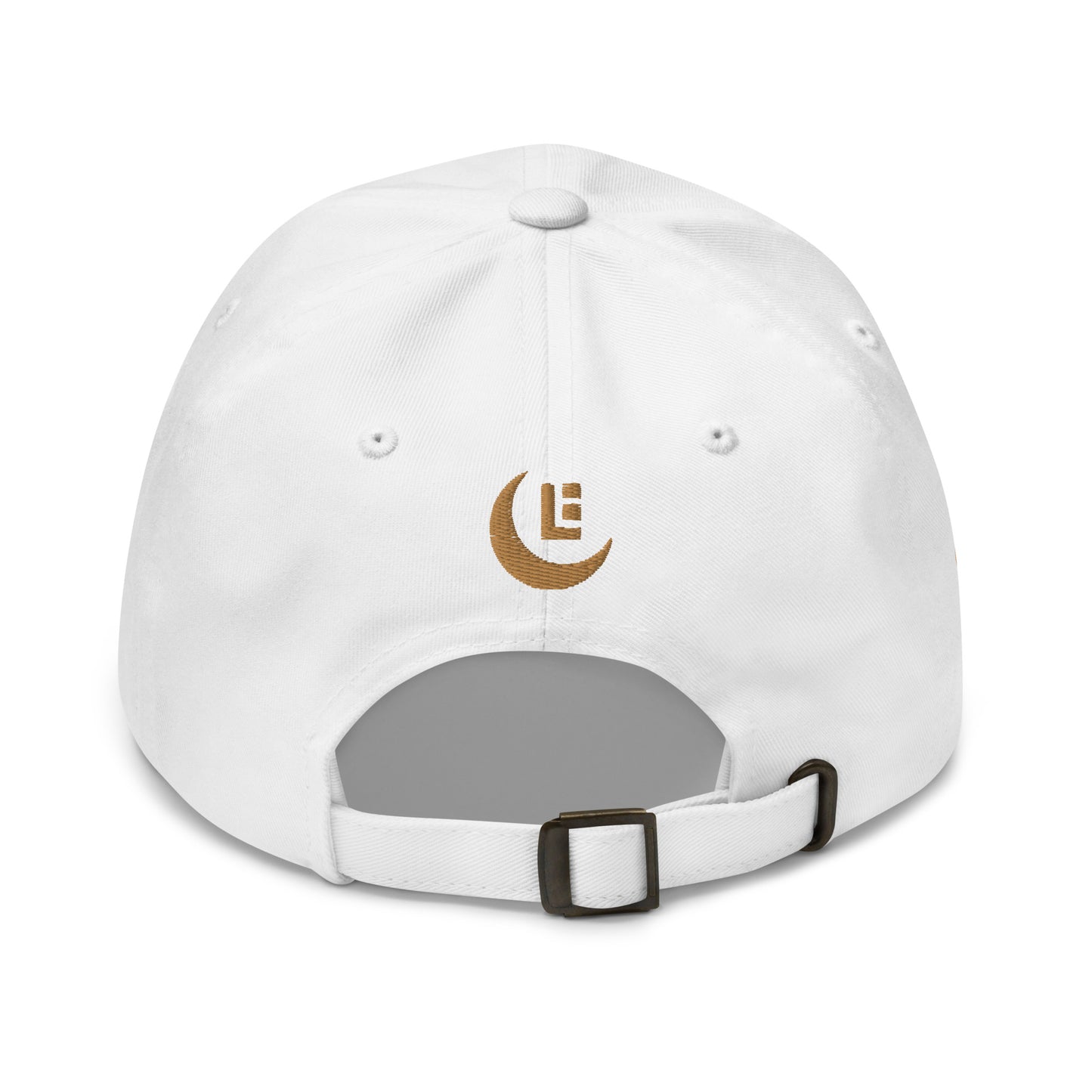 "SAN" Classic Dad Hat | Yupoong 6245CM | E Luna Brand PREMIUM Quadcrest 4 Old Gold Thread Logos: Front, Left, Right Signature & Back [3D Puff Edition]