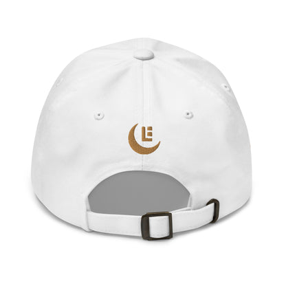 "SAN" Classic Dad Hat | Yupoong 6245CM | E Luna Brand PREMIUM Quadcrest 4 Old Gold Thread Logos: Front, Left, Right Signature & Back [3D Puff Edition]