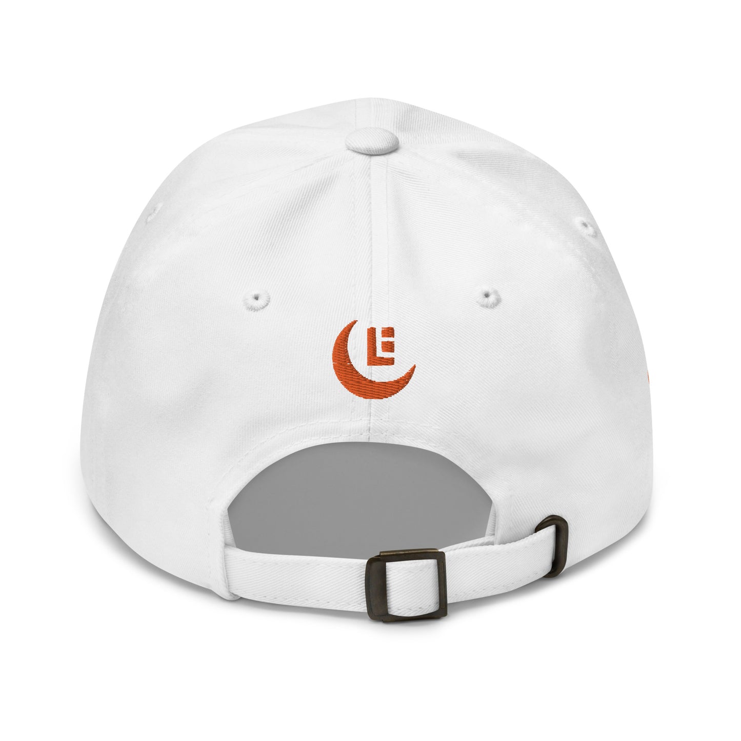 "SAN" Classic Dad Hat | Yupoong 6245CM | E Luna Brand PREMIUM Quadcrest 4 Orange Thread Logos: Front, Left, Right Signature & Back [3D Puff Edition]