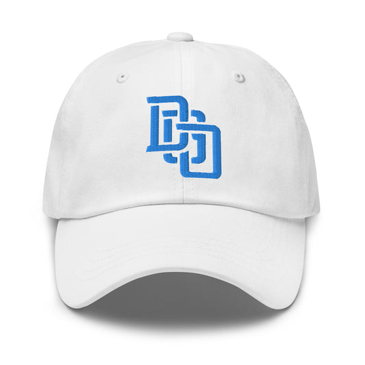 "DGO" Classic Dad Hat | E Luna Brand ESSENTIAL | 2 Aqua/Teal Thread Logos | 3D Puff Edition