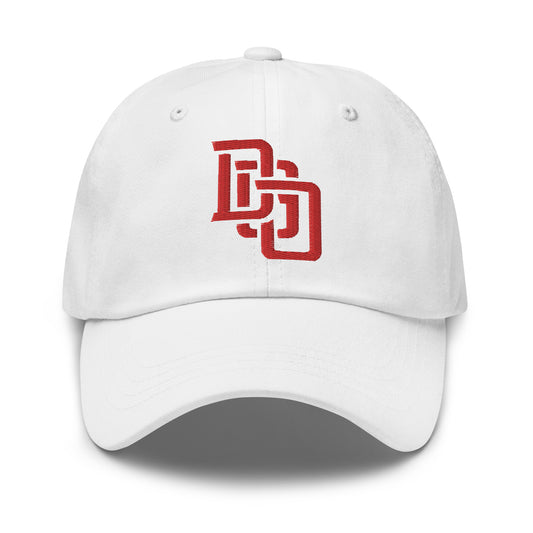 "DGO" Classic Dad Hat | E Luna Brand ESSENTIAL | 2 Red Thread Logos | 3D Puff Edition