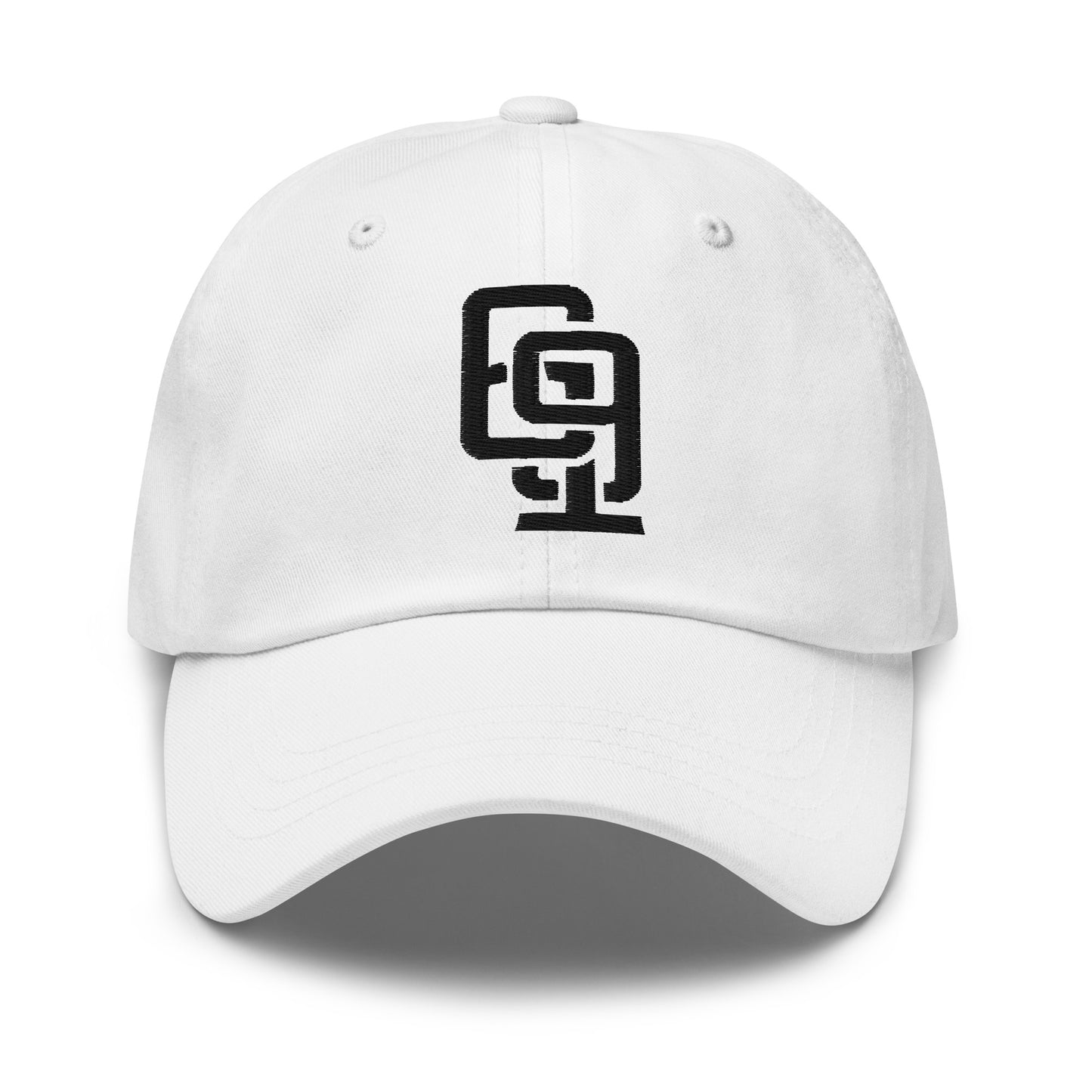 "619" Classic Dad Hat | Yupoong 6245CM | E Luna Brand ESSENTIAL Duocrest 2 Black Thread Logos: Front & Left