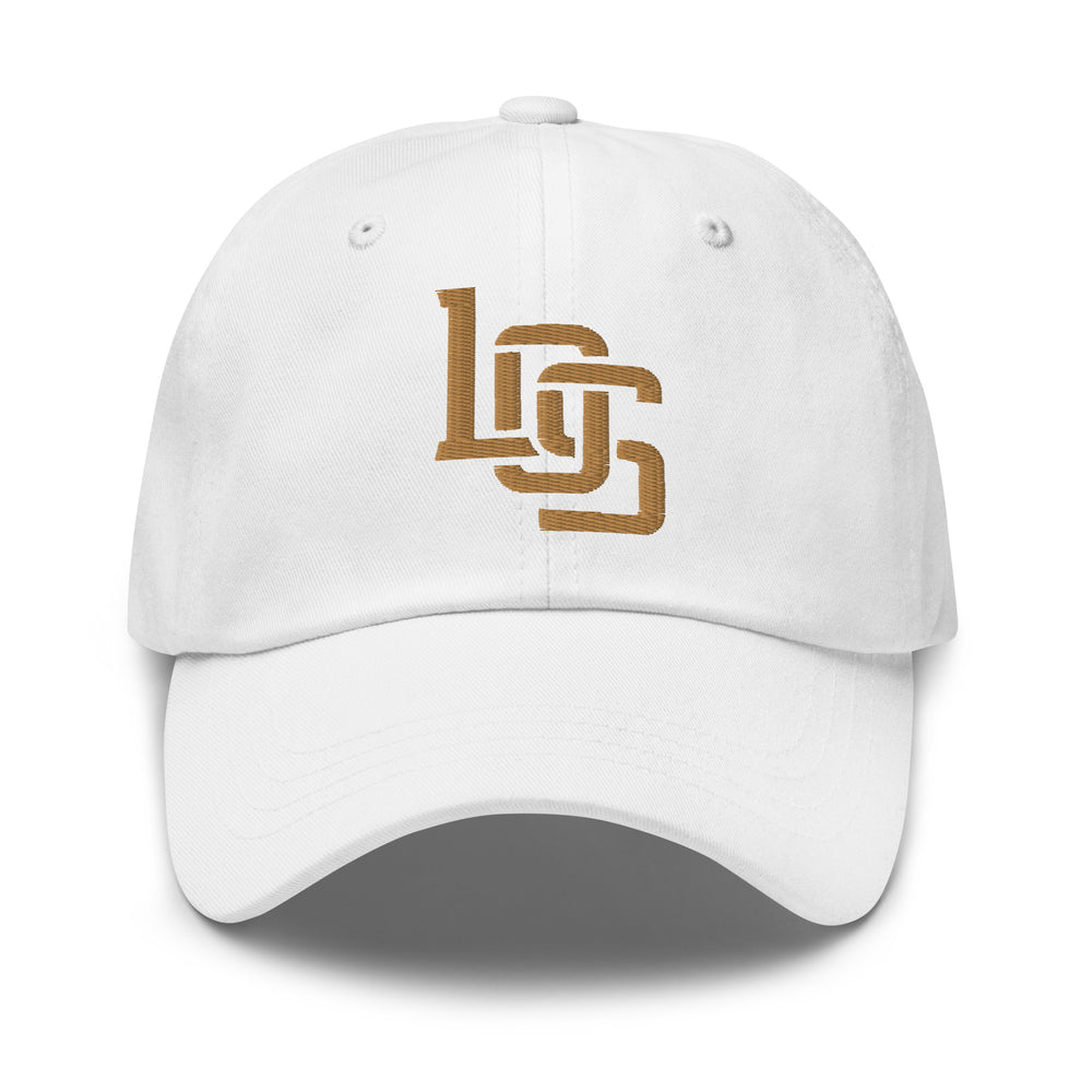 "LOS" Classic Dad Hat | E Luna Brand ESSENTIAL | 2 Old Gold Thread Logos