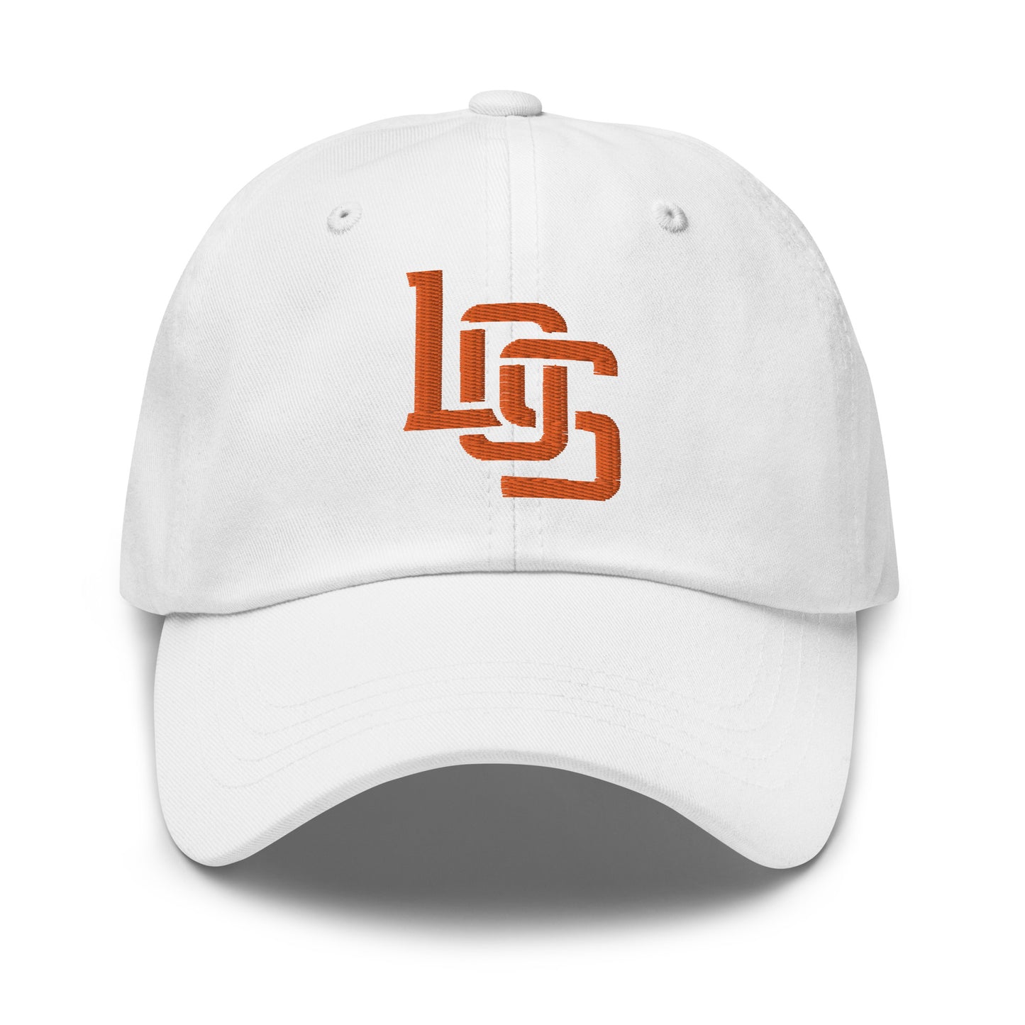 "LOS" Classic Dad Hat | E Luna Brand ESSENTIAL | 2 Orange Thread Logos