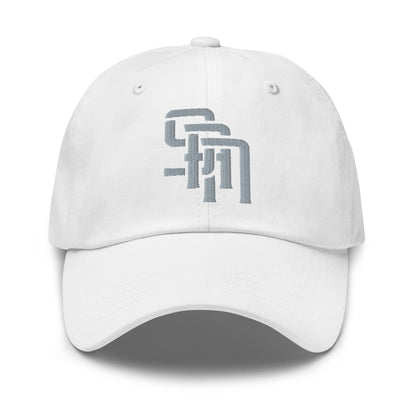 "SAN" Classic Dad Hat | Yupoong 6245CM | E Luna Brand ESSENTIAL Duocrest 2 Grey Thread Logos: Front & Left