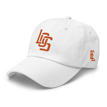 "LOS" Classic Dad Hat | E Luna Brand ESSENTIAL | 2 Orange Thread Logos