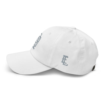 "619" Classic Dad Hat | Yupoong 6245CM | E Luna SELECT Tricrest 3 Grey Thread Front, Left Side & Back Logos