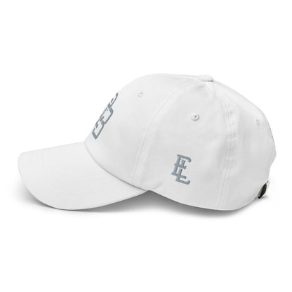 "213" Classic Dad Hat | Yupoong 6245CM | E Luna SELECT Tricrest 3 Grey Thread Front, Left Side & Back Logos