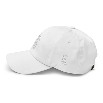 "ANG" Classic Dad Hat | Yupoong 6245CM | E Luna ESSENTIAL Duocrest 2 White Thread Front & Left Side Logos