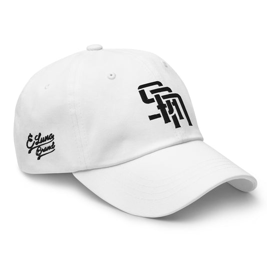 "SAN" Classic Dad Hat | Yupoong 6245CM | E Luna Brand PREMIUM Quadcrest 4 Black Thread Logos: Front, Left, Right Signature & Back [3D Puff Edition]