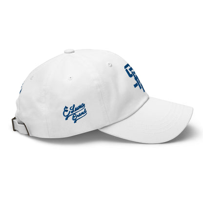 "SAN" Classic Dad Hat | Yupoong 6245CM | E Luna Brand PREMIUM Quadcrest 4 Royal Thread Logos: Front, Left, Right Signature & Back [3D Puff Edition]