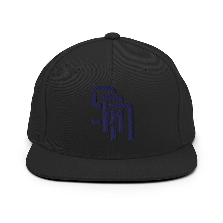 "SAN" Wool Blend Snapback | E Luna Brand SELECT | 3 Navy Thread Logos | 3D Puff Edition