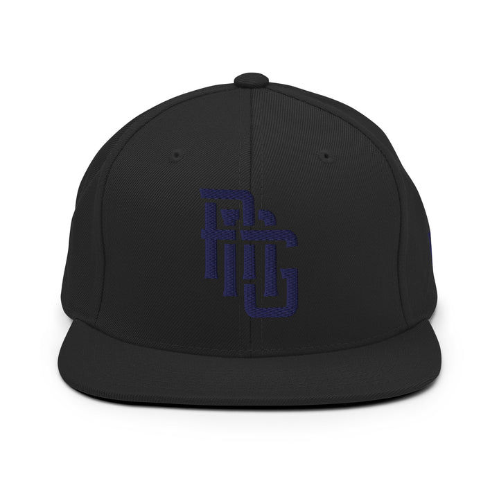 "ANG" Wool Blend Snapback | E Luna Brand ESSENTIAL | 2 Navy Thread Logos