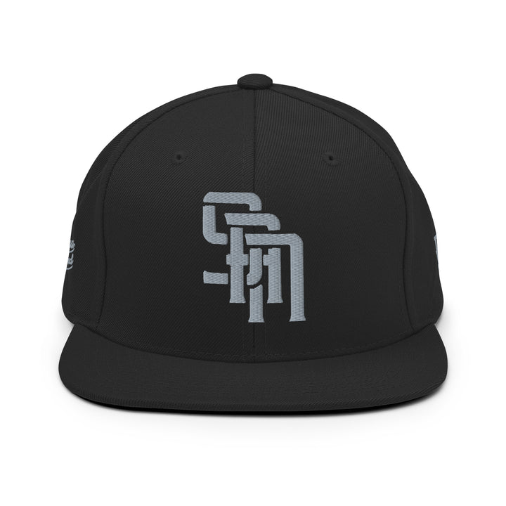 "SAN" Wool Blend Snapback | E Luna Brand PREMIUM | 4 Grey Thread Logos | 3D Puff Edition