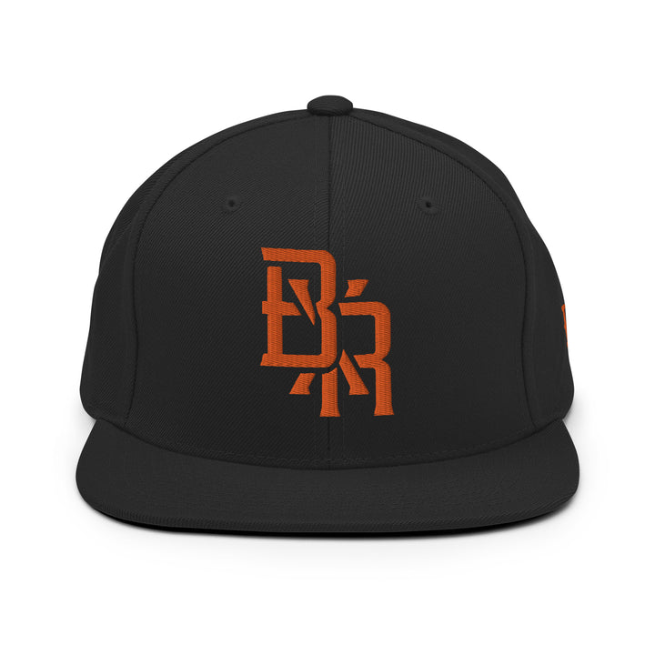 "BXR" Wool Blend Snapback | E Luna Brand ESSENTIAL | 2 Orange Thread Logos